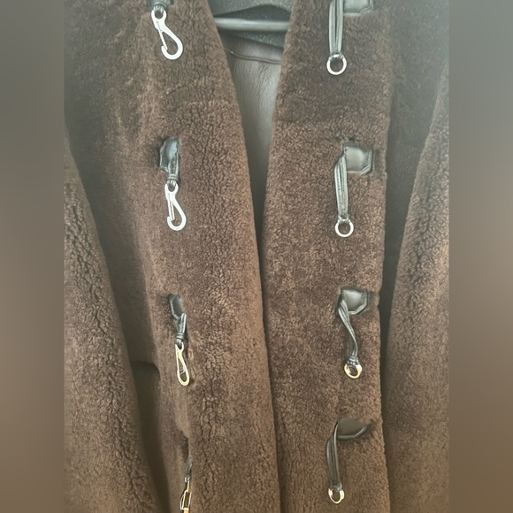 TOTEME brown Lanyard Shearling Jacket - Picture 2 of 5